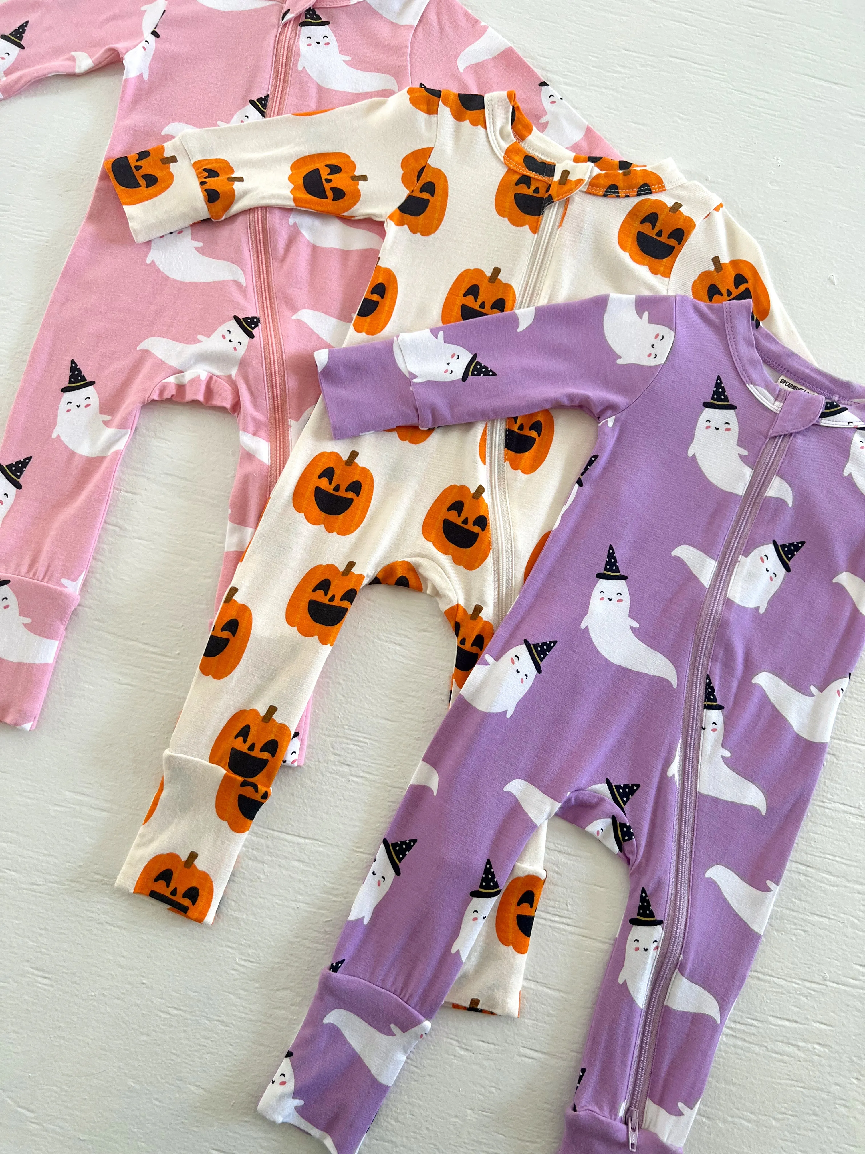 2-Way Convertible Zip Romper, Jack-O-Lantern