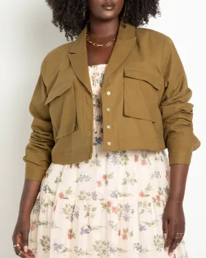 Abby Patch Pocket Jacket | Pesto