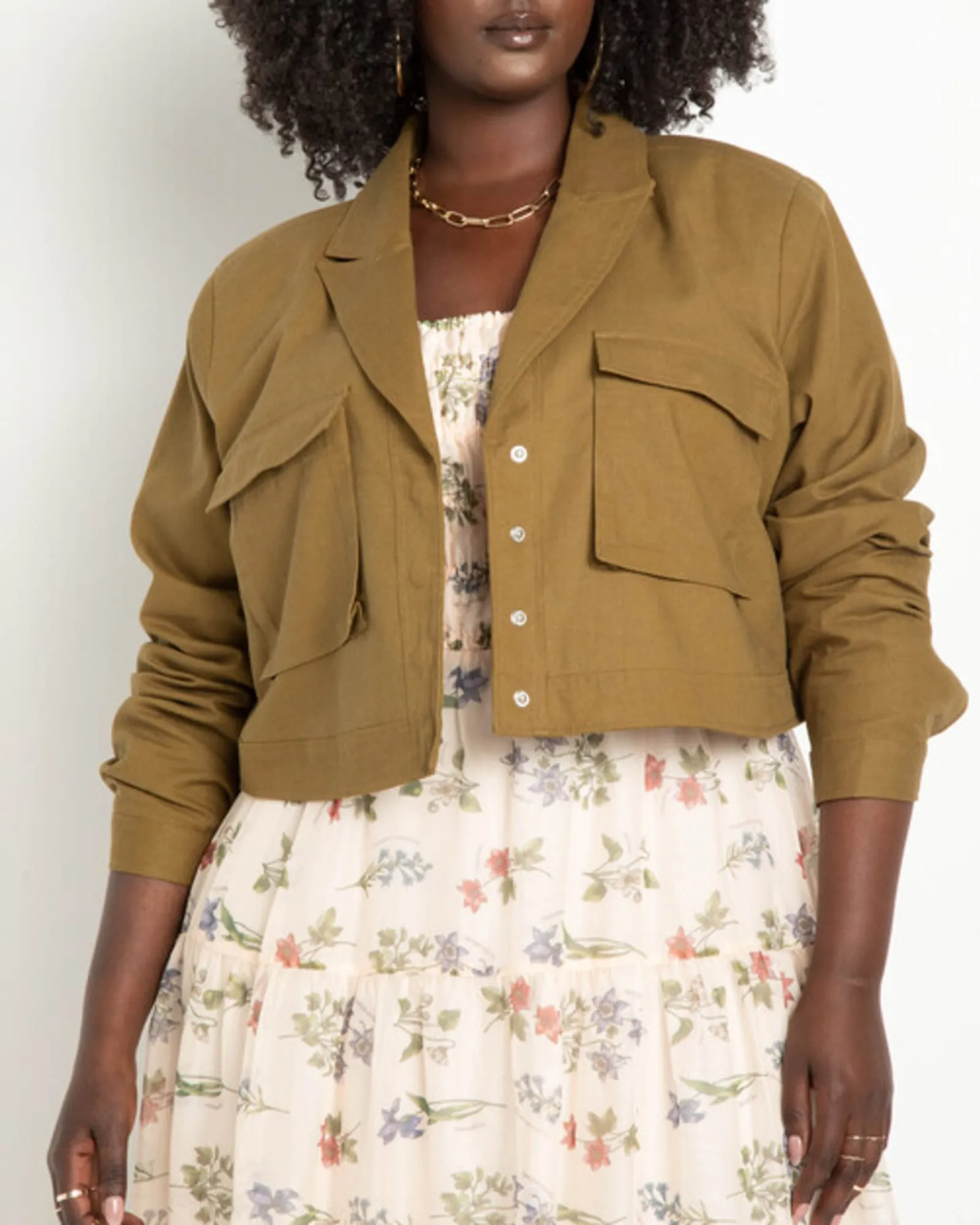 Abby Patch Pocket Jacket | Pesto