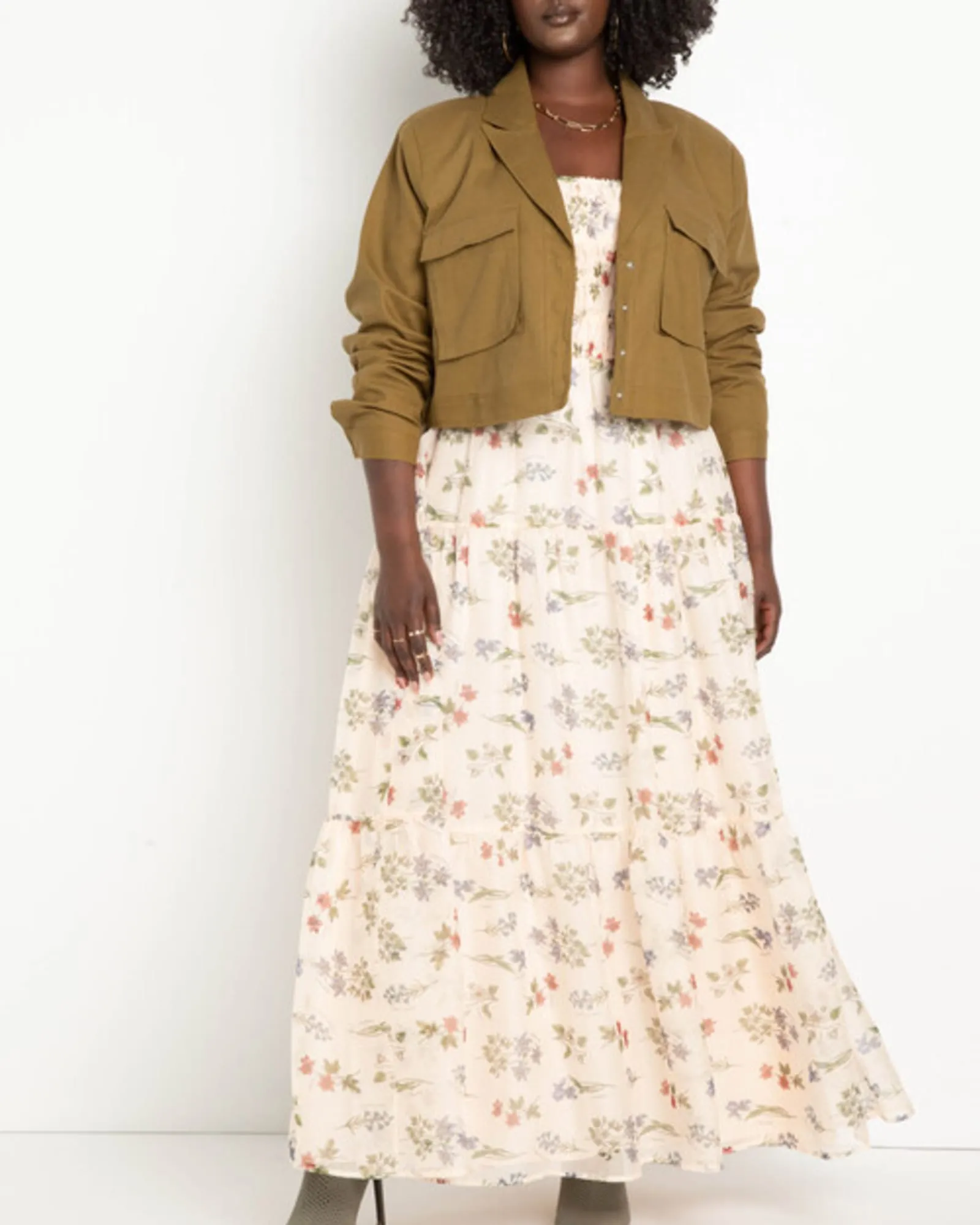 Abby Patch Pocket Jacket | Pesto