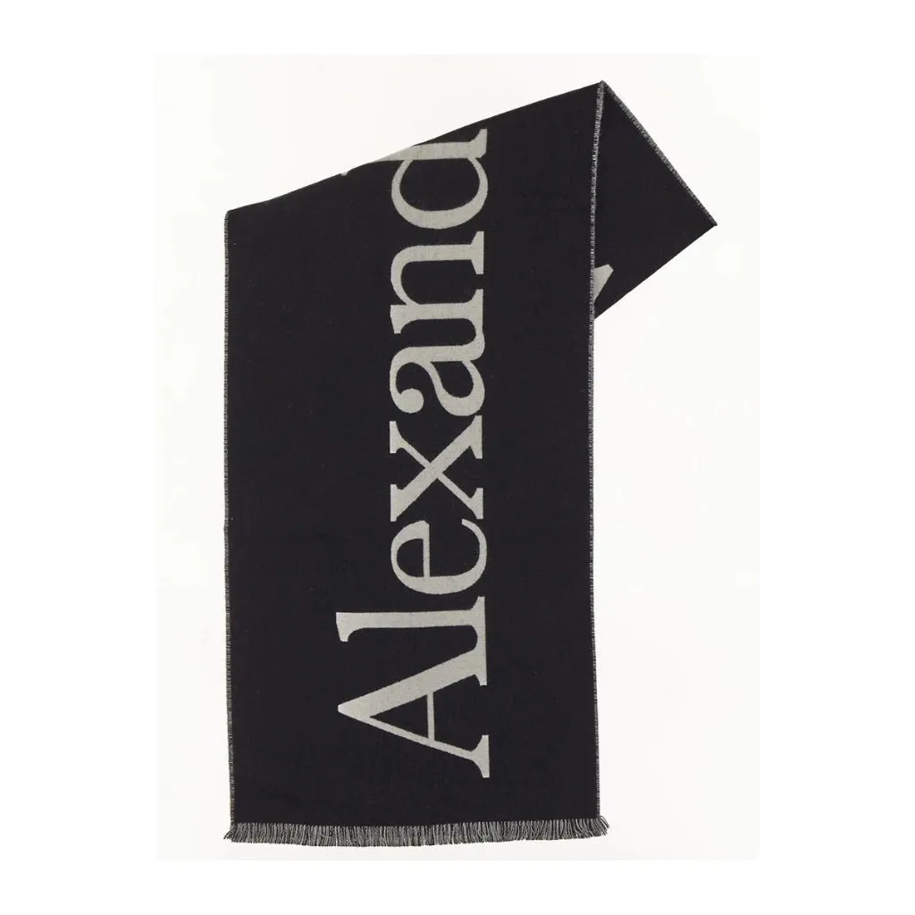 ALEXANDER McQUEEN Scarf BLACK/WHITE