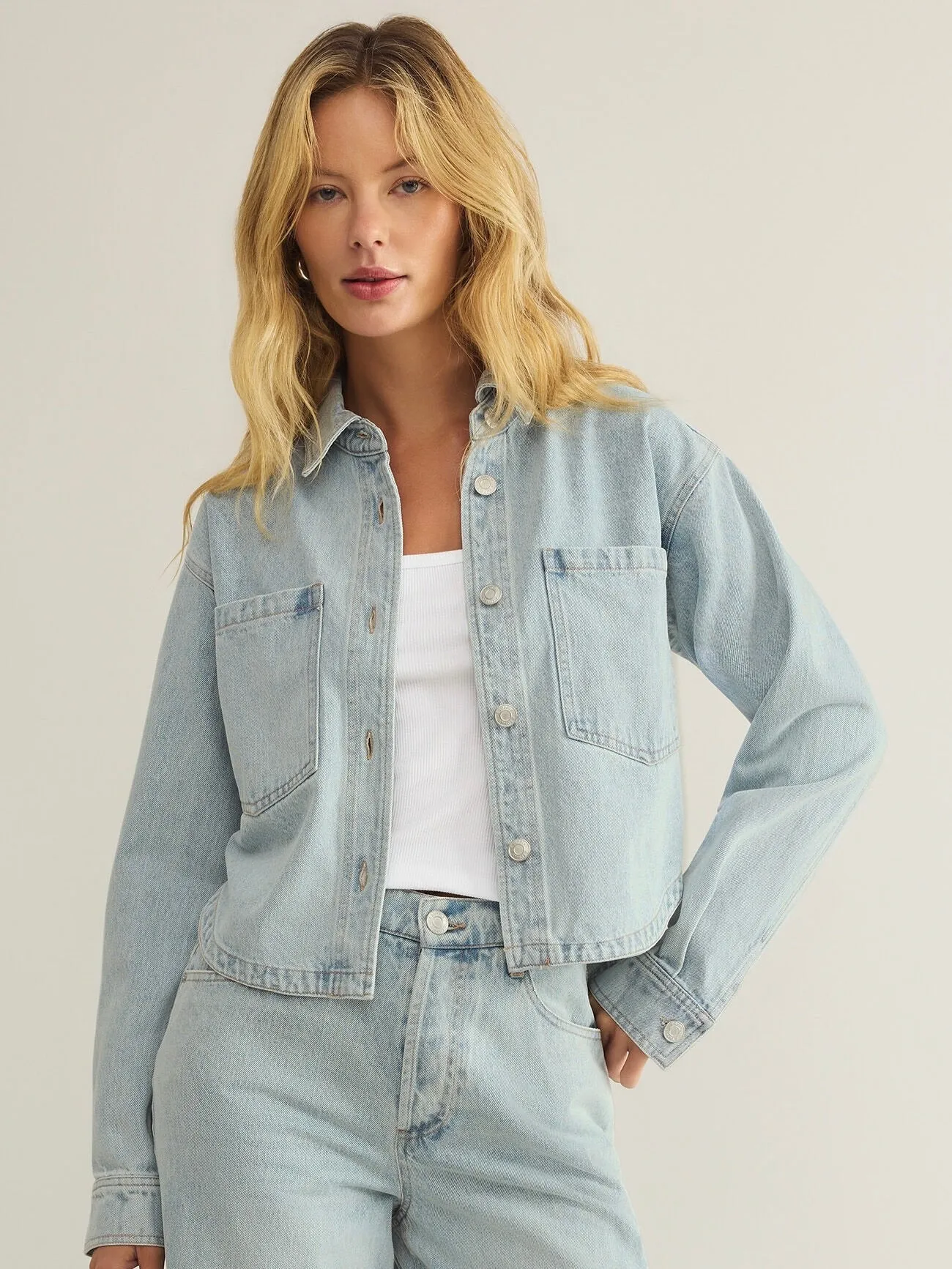 All Day Cropped Denim Jacket