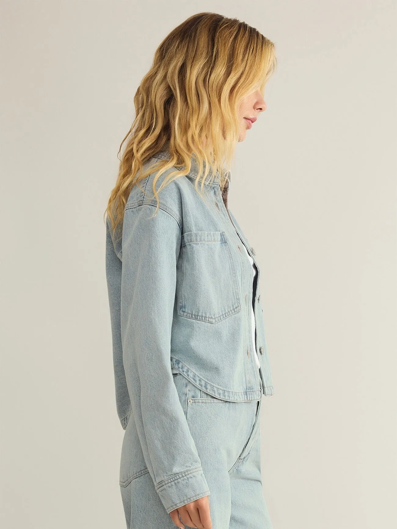 All Day Cropped Denim Jacket