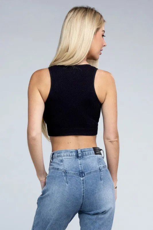 Ambiance Ribbed Cropped Tank Top