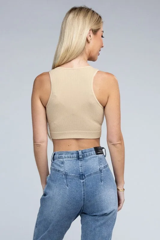Ambiance Ribbed Cropped Tank Top