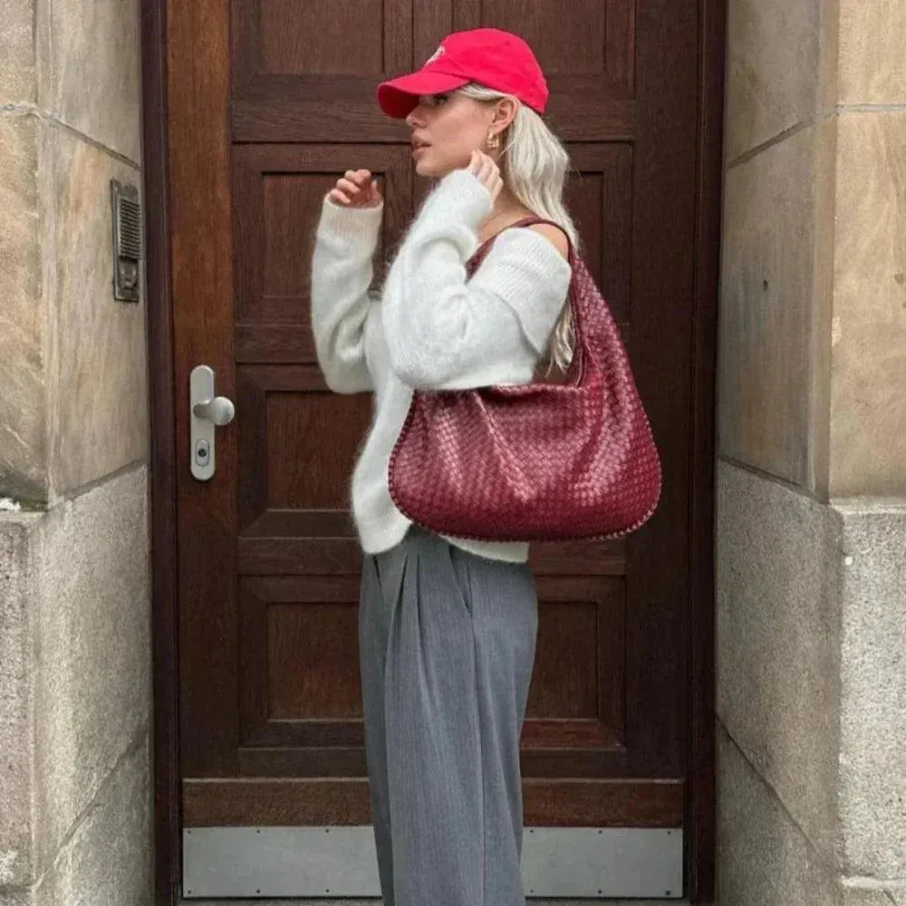 Amélie | Trendy gevlochten handtas