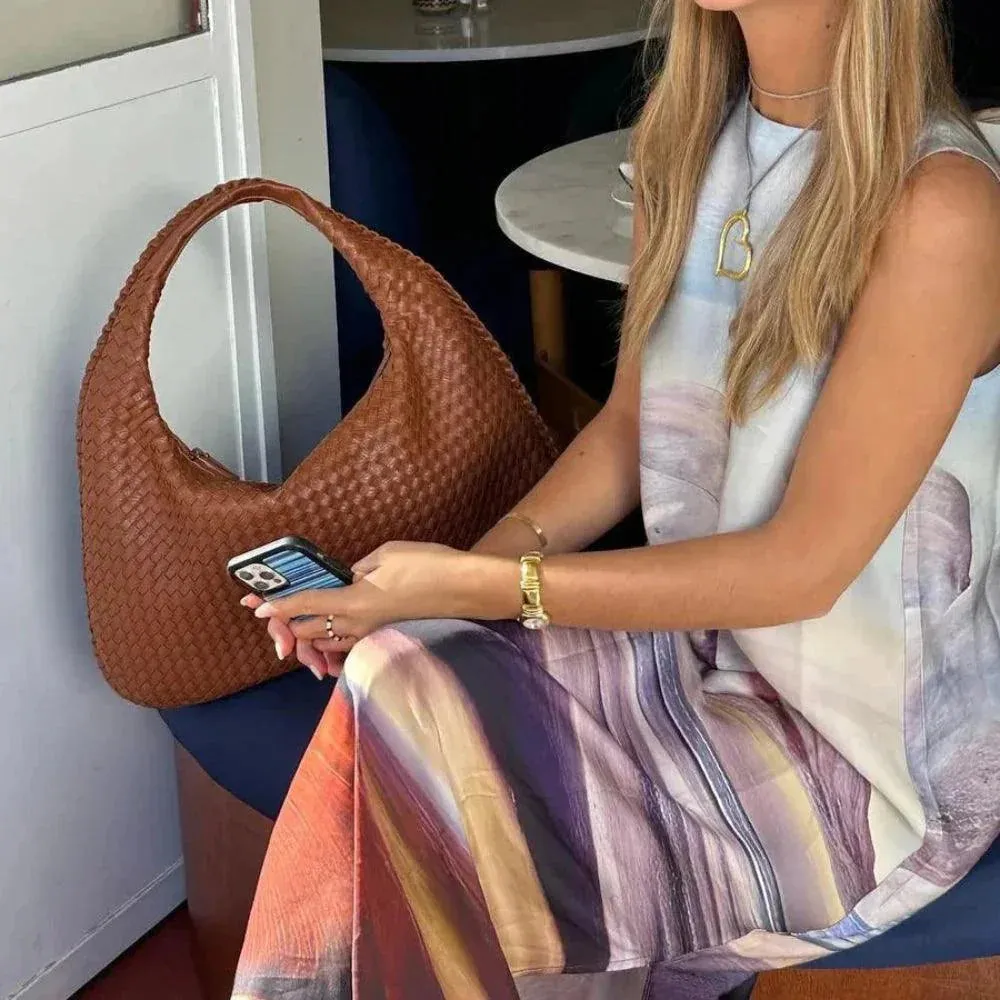 Amélie | Trendy gevlochten handtas