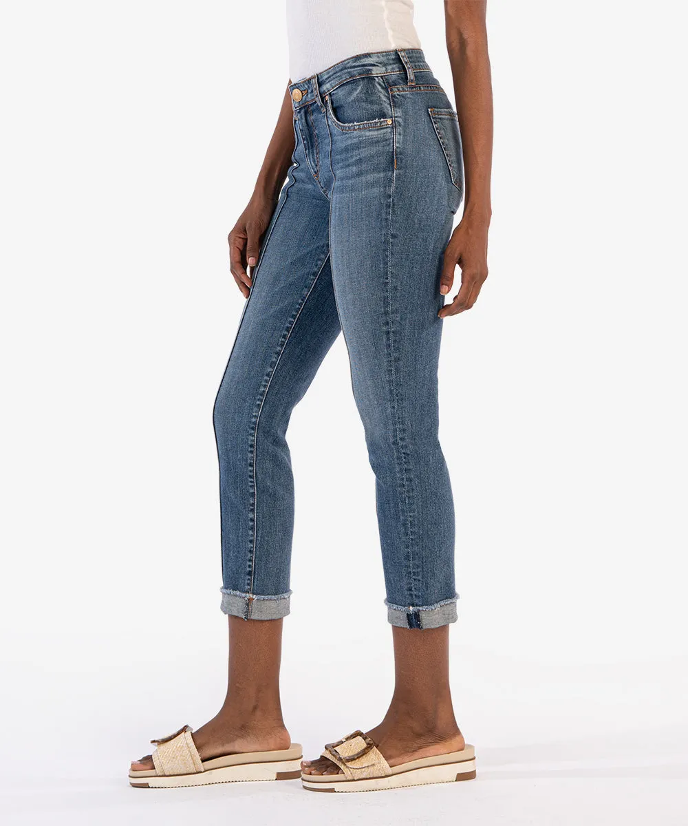 Amy Mid Rise Crop Straight Leg