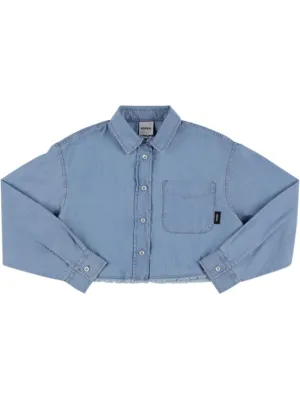 ASPESI   Cotton denim cropped shirt 