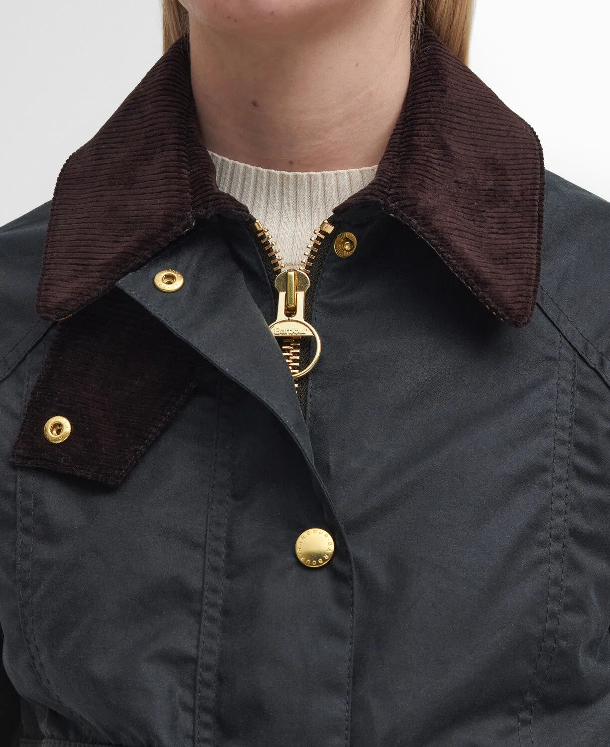 Barbour Cropped Beadnell Wax Jacket