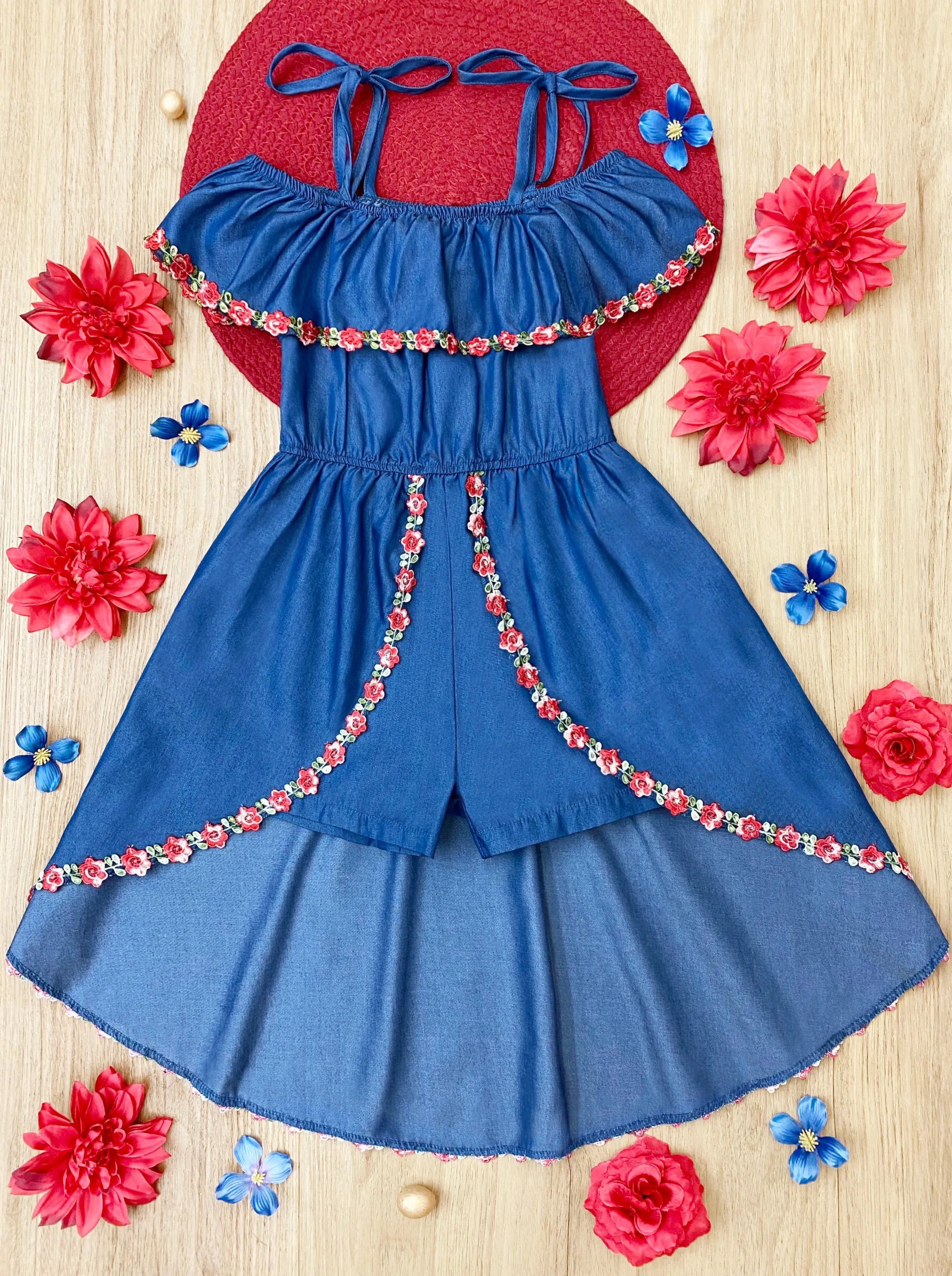 Beautiful and Classic Skirted Romper