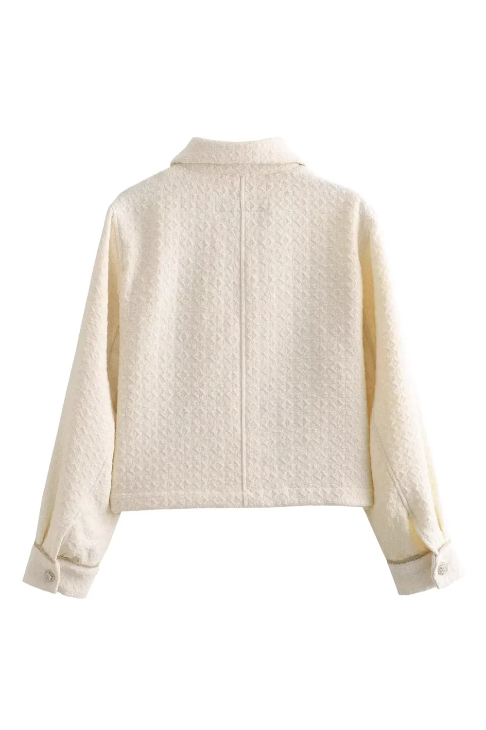 'Beth' Jeweled Button Cropped Jacket