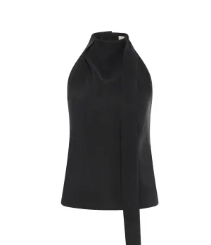 Bias Scarf Top in Black