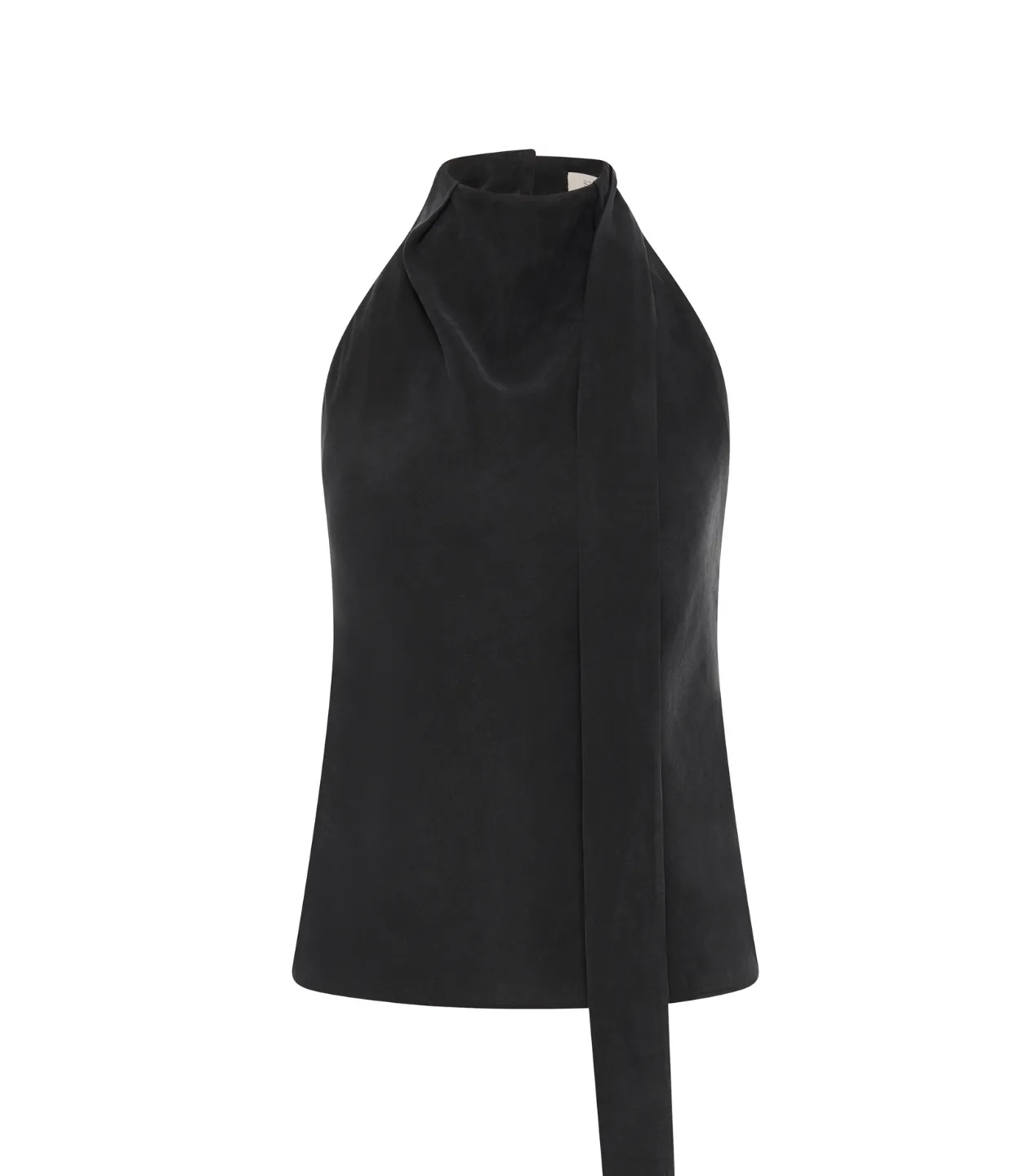 Bias Scarf Top in Black