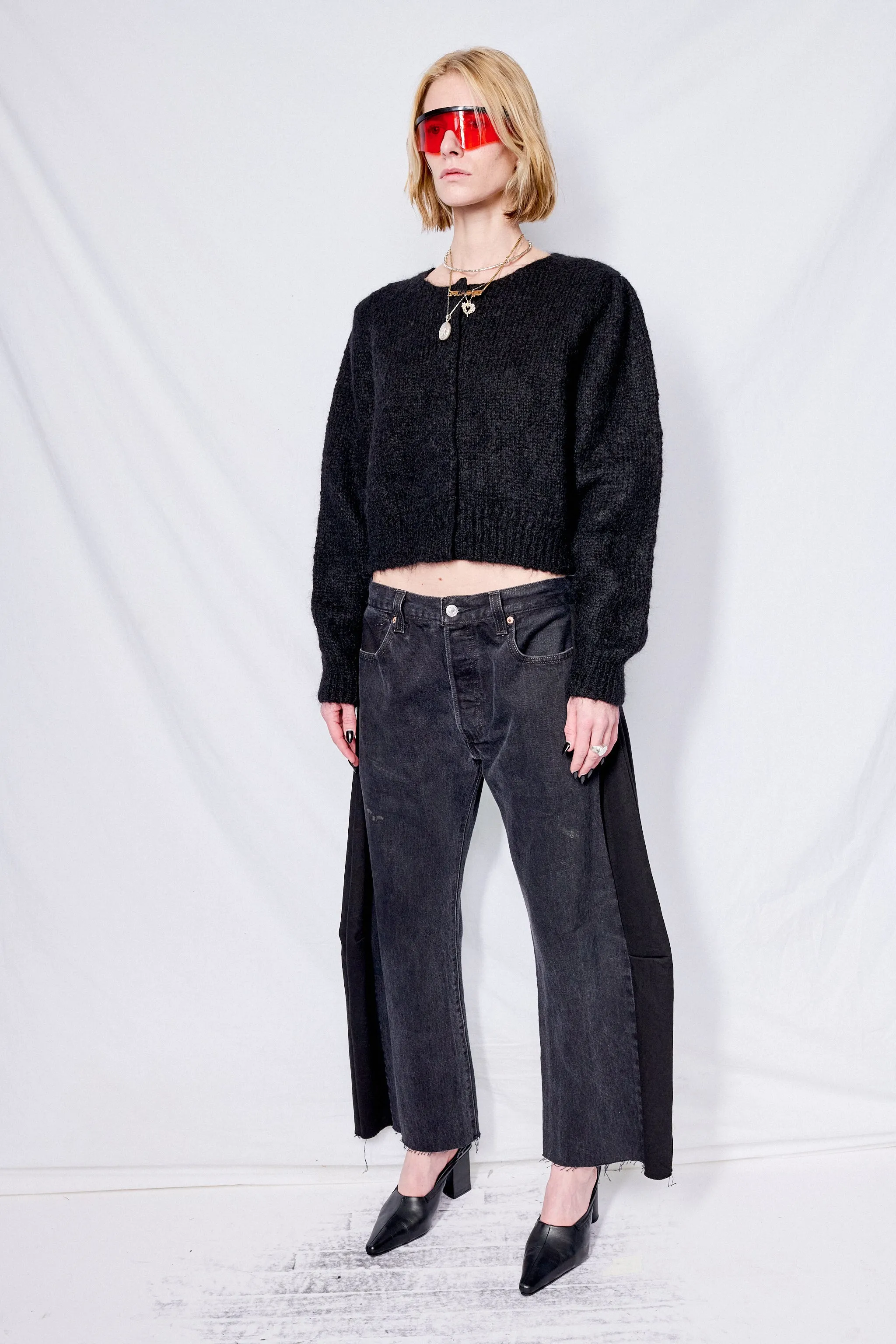 Black New Grandma Cardigan