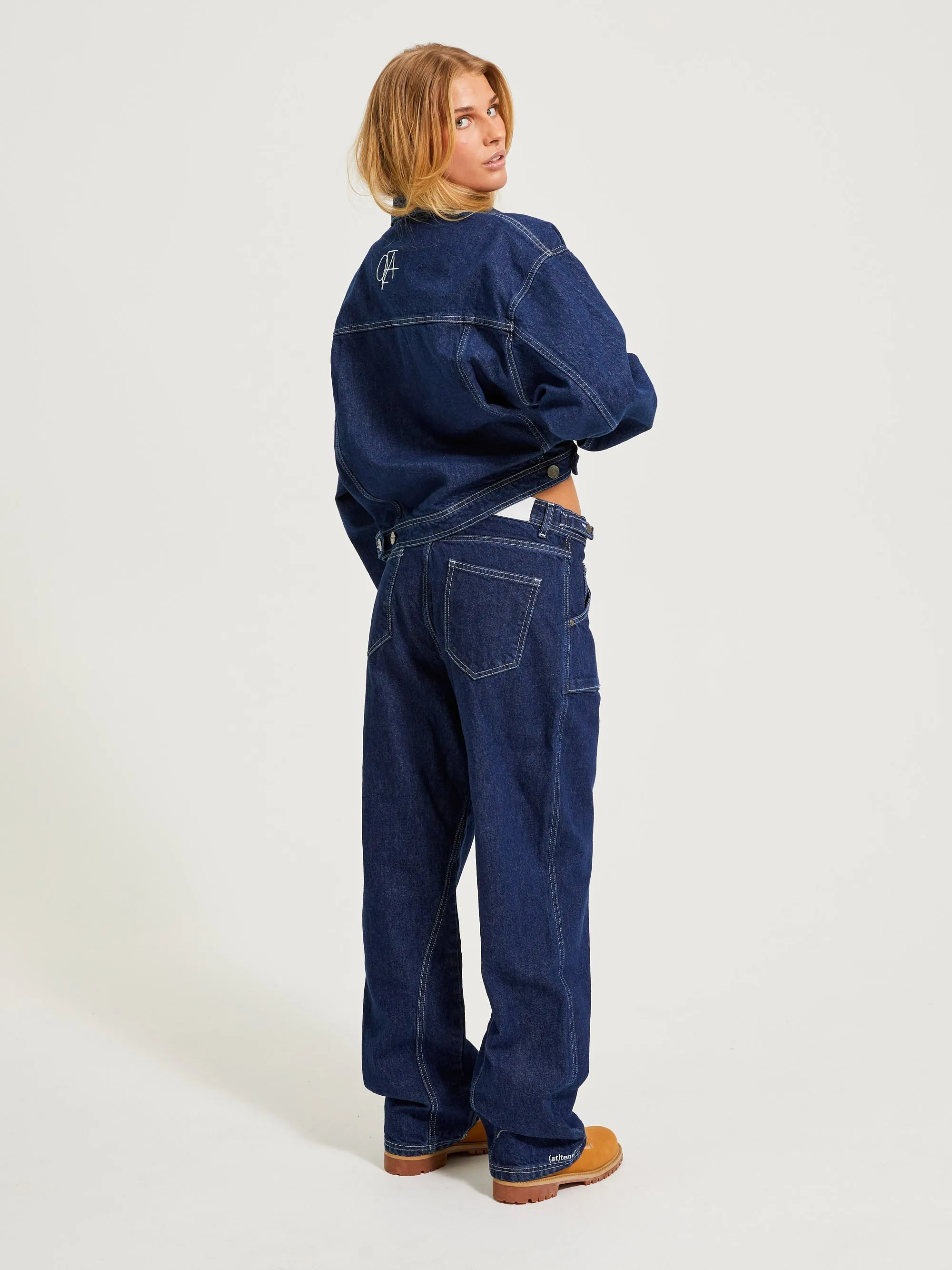 BOXY DENIM JACKET INDIGO BLUE