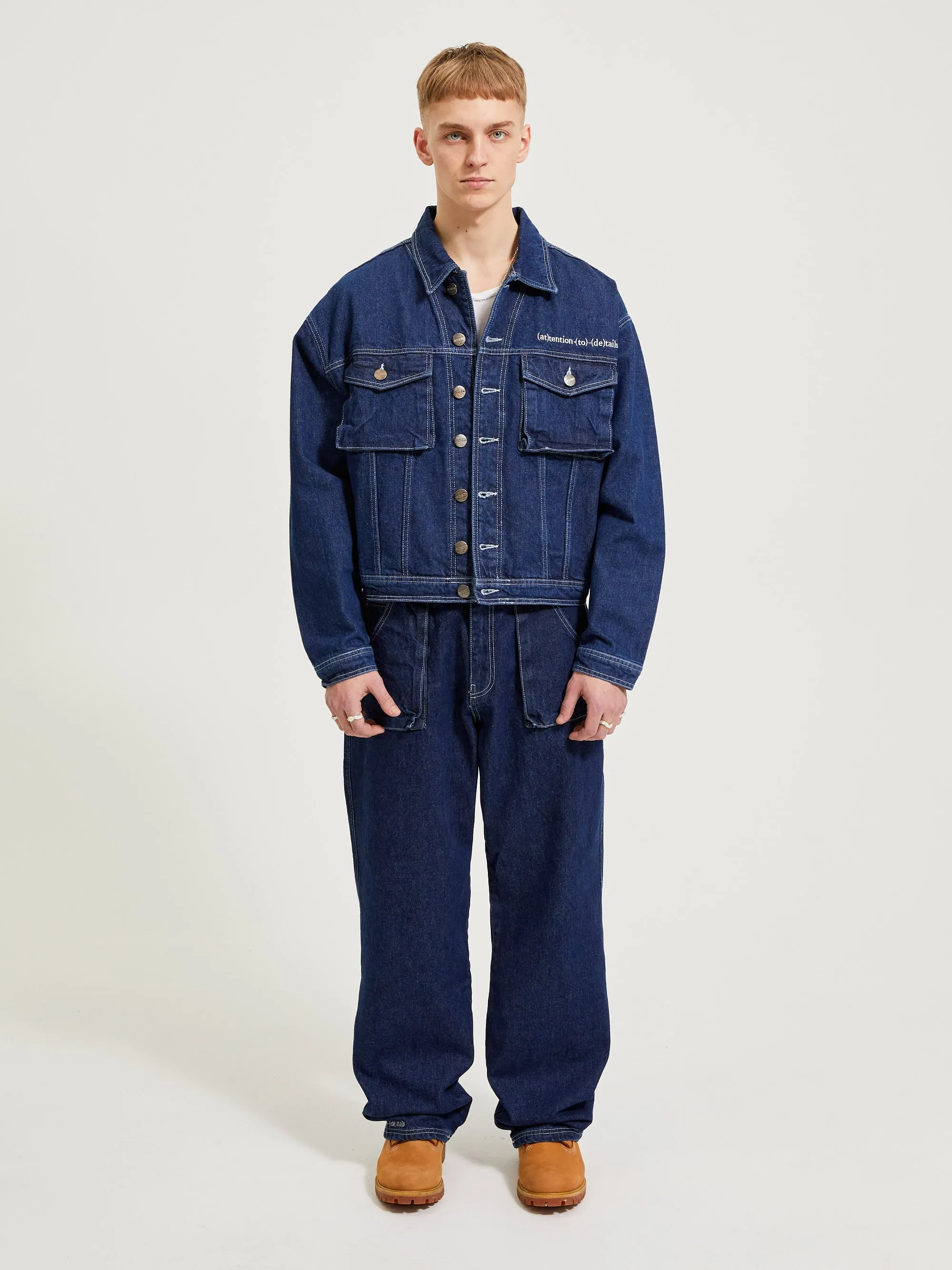 BOXY DENIM JACKET INDIGO BLUE