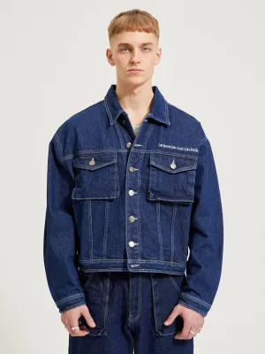 BOXY DENIM JACKET INDIGO BLUE