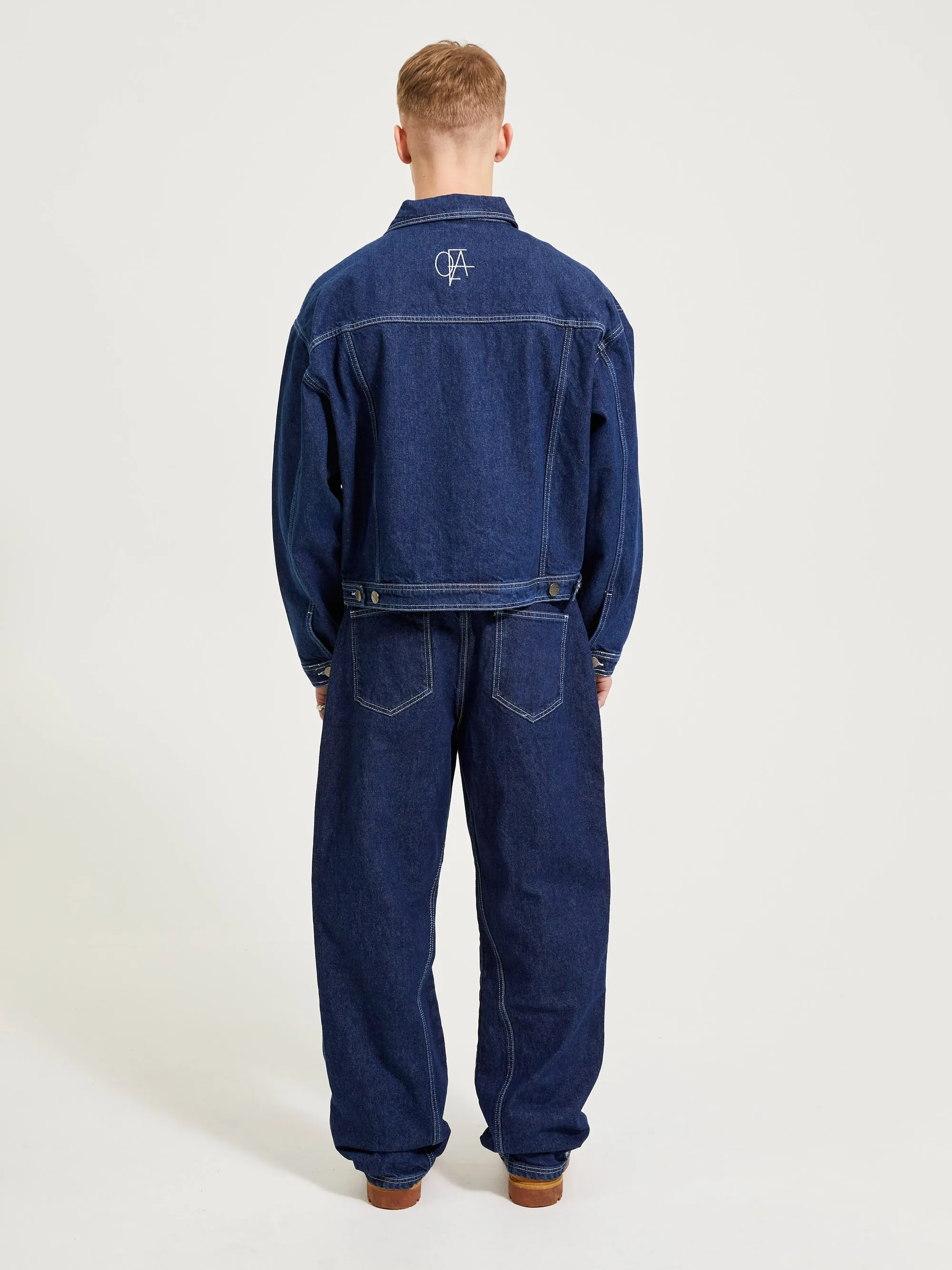 BOXY DENIM JACKET INDIGO BLUE