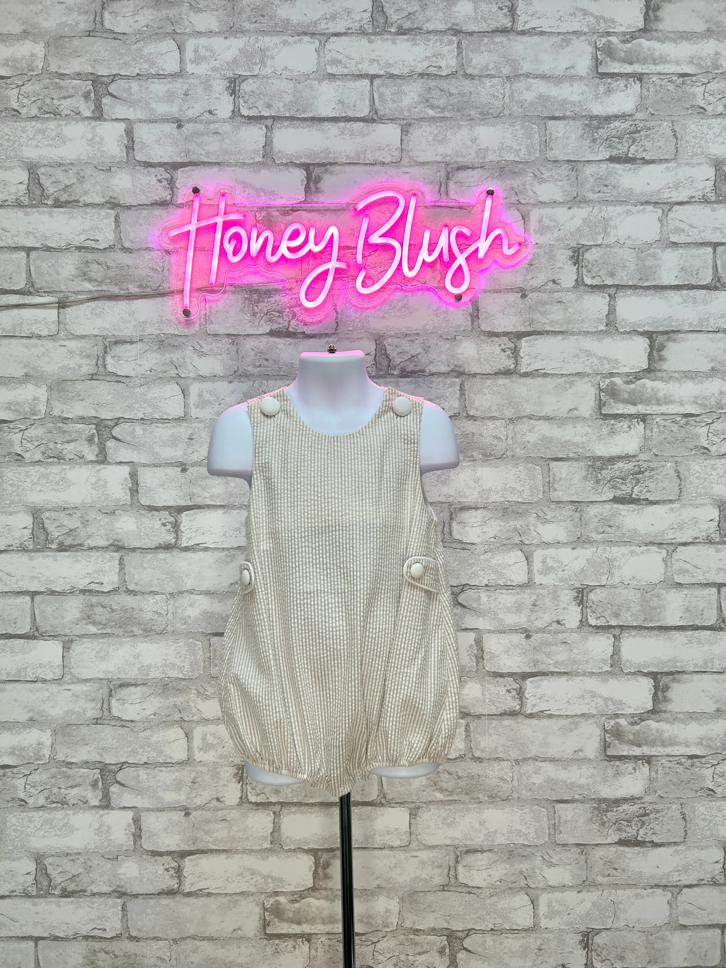 Boy's Khaki Stripe Mono Bubble