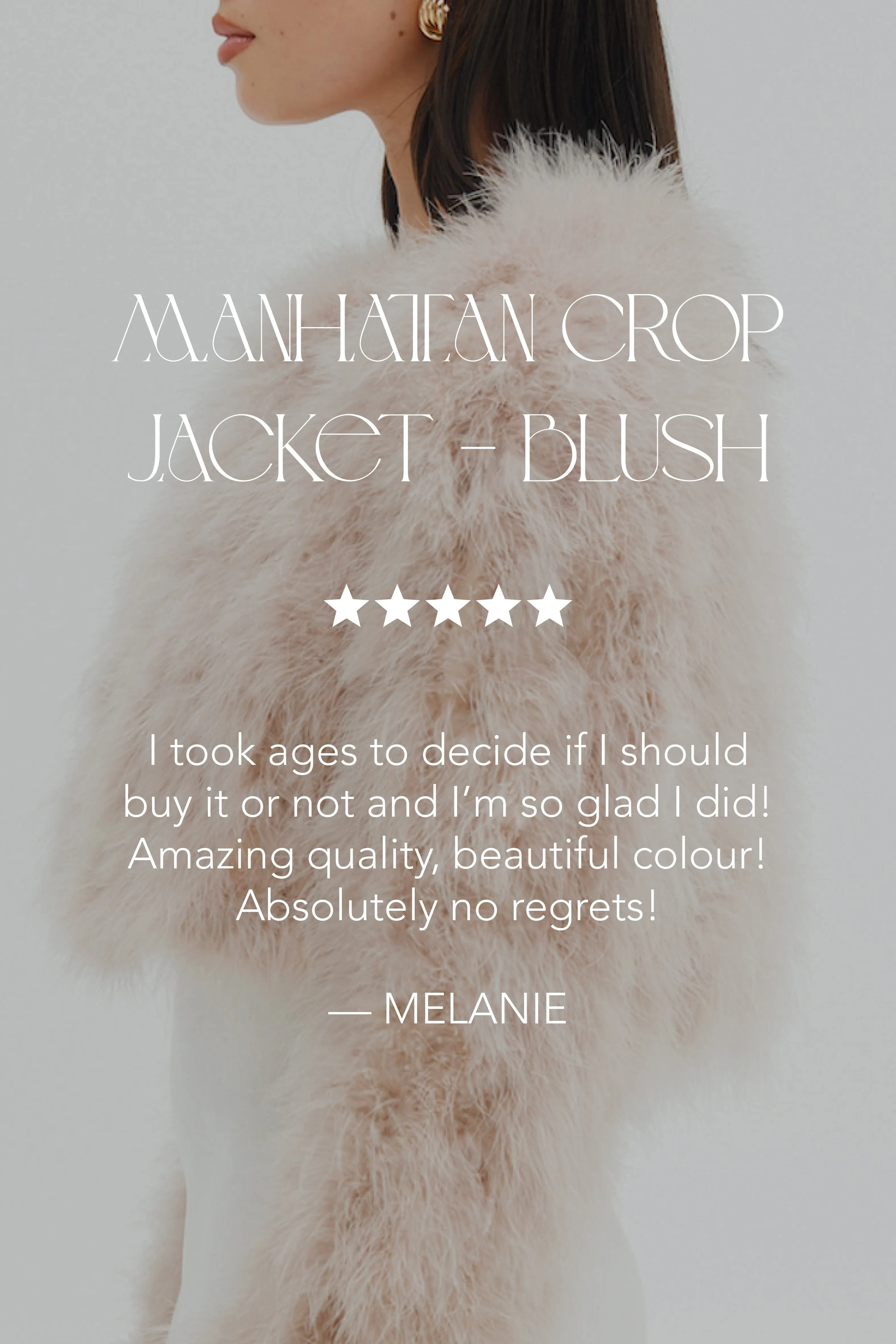 Bridal Manhattan Crop Jacket - Blush