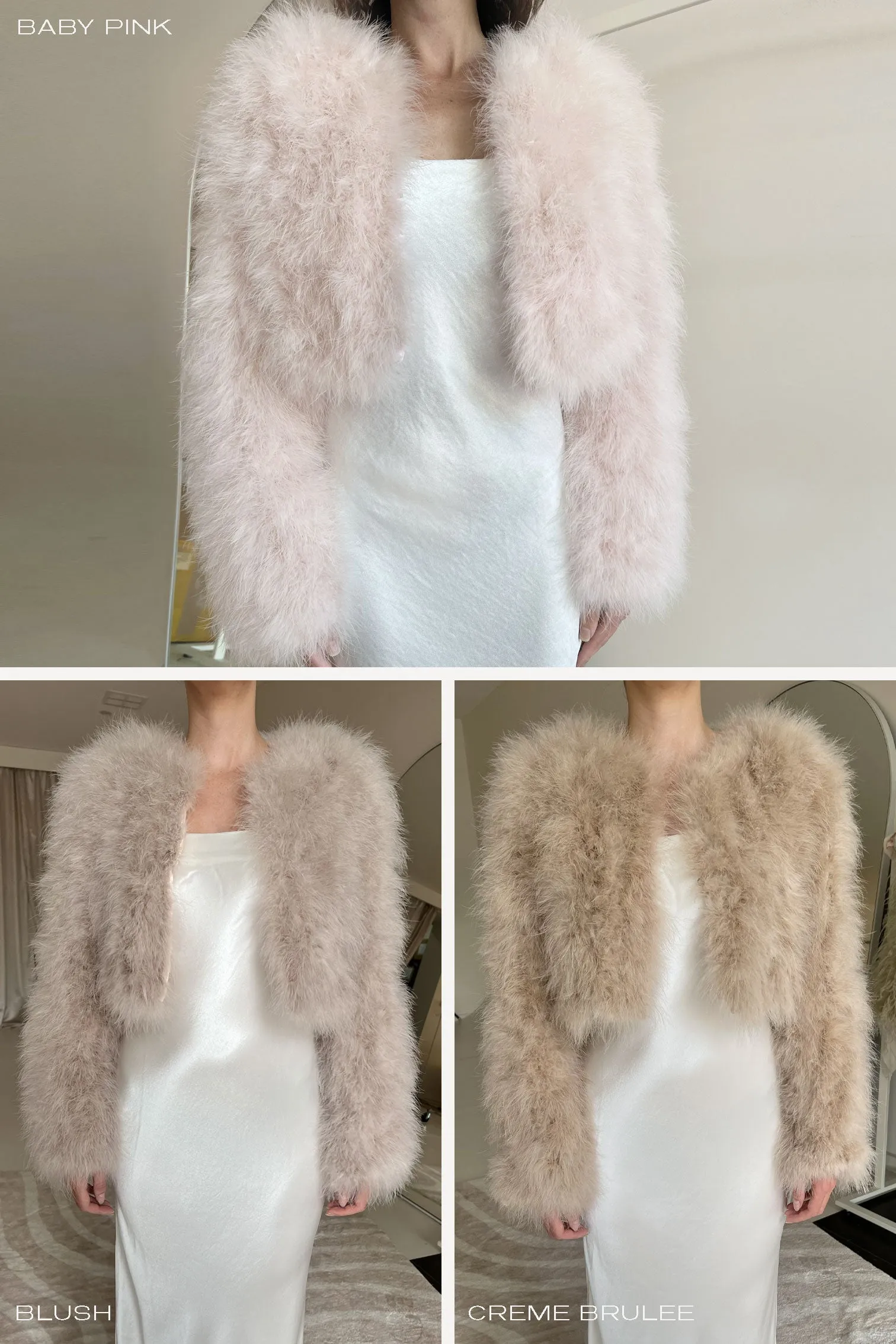 Bridal Manhattan Crop Jacket - Blush