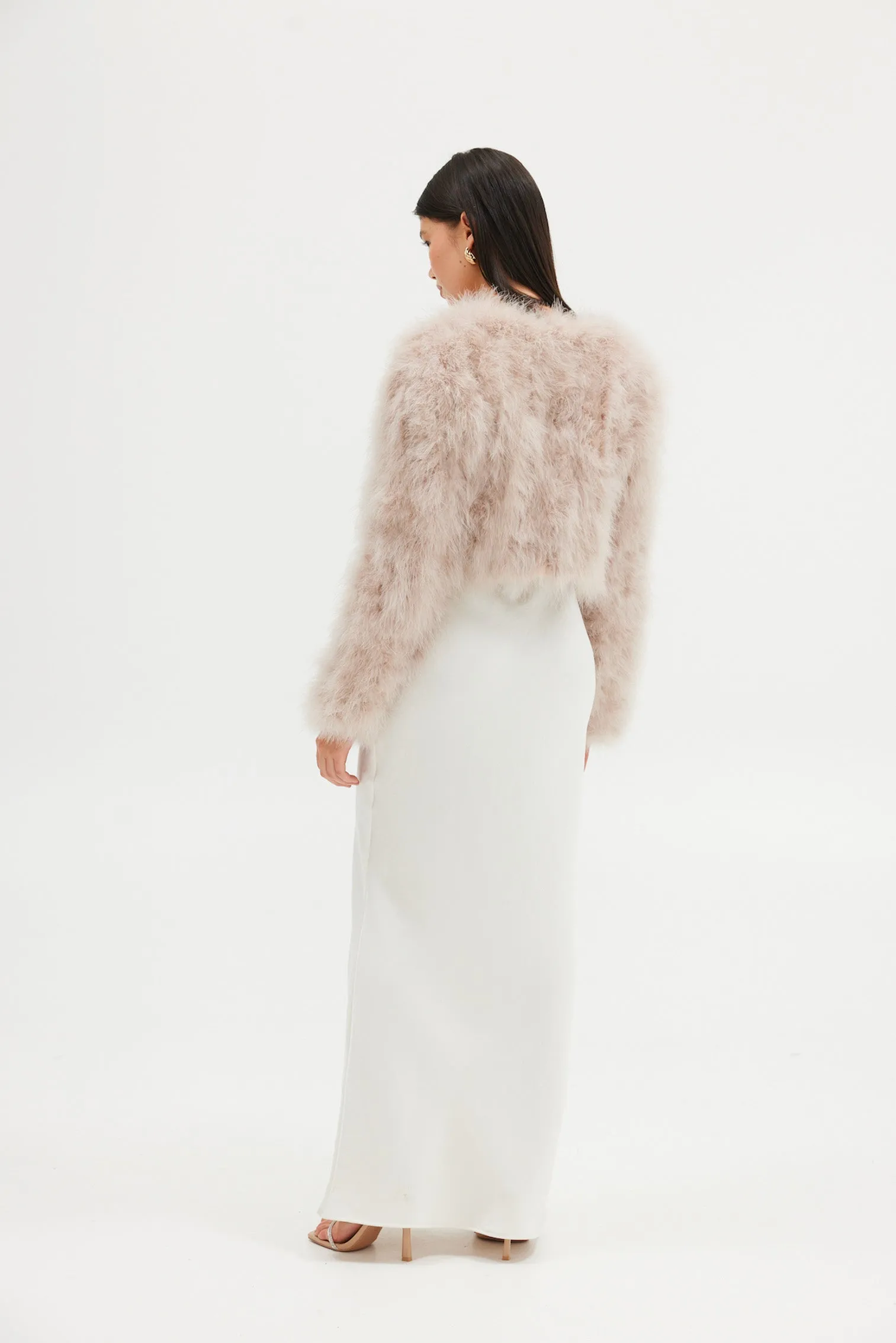 Bridal Manhattan Crop Jacket - Blush