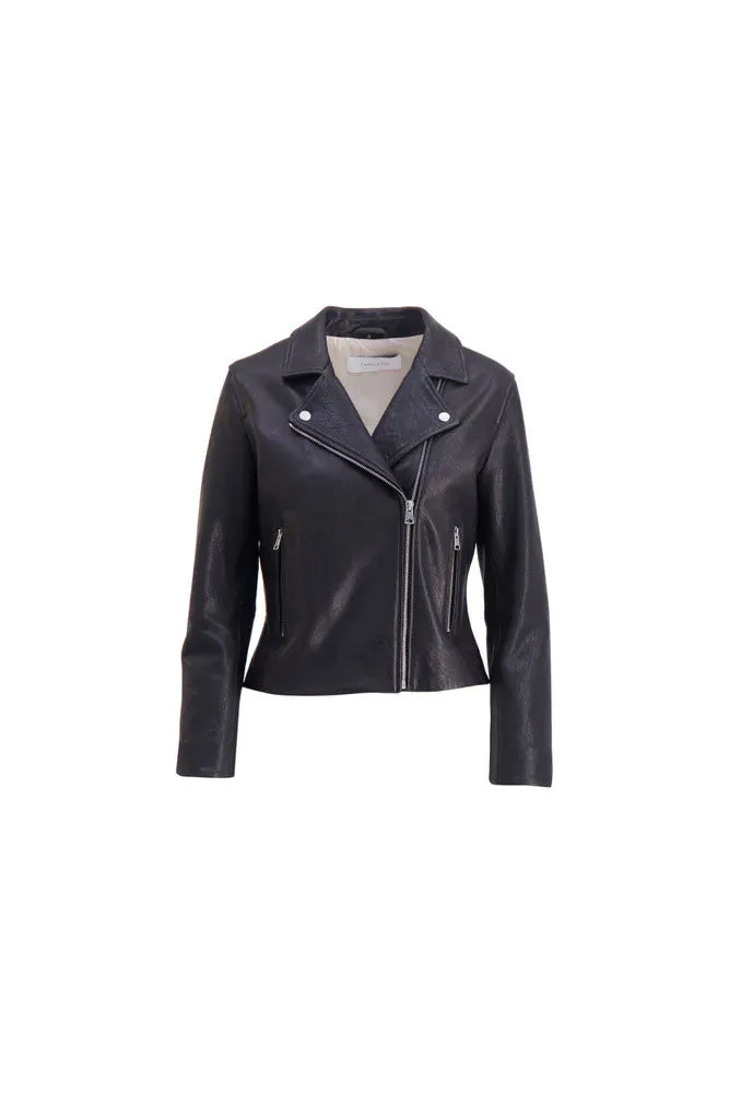Calie Leather Jacket - Black