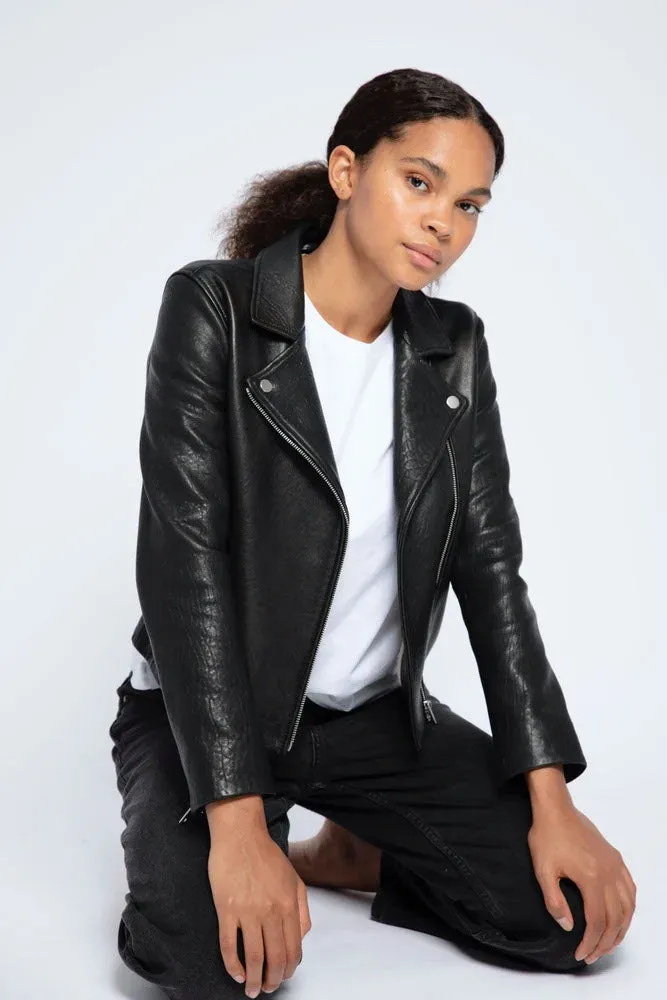 Calie Leather Jacket - Black