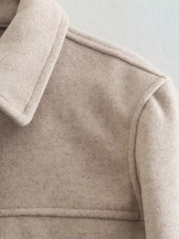 Classic Taupe Cropped Jacket – Casual to Semi-formal