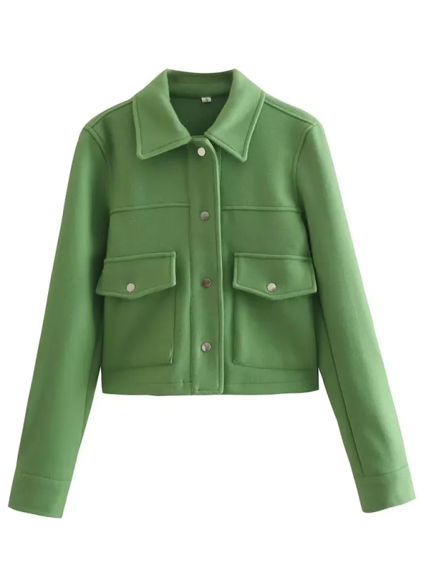 Classic Taupe Cropped Jacket – Casual to Semi-formal