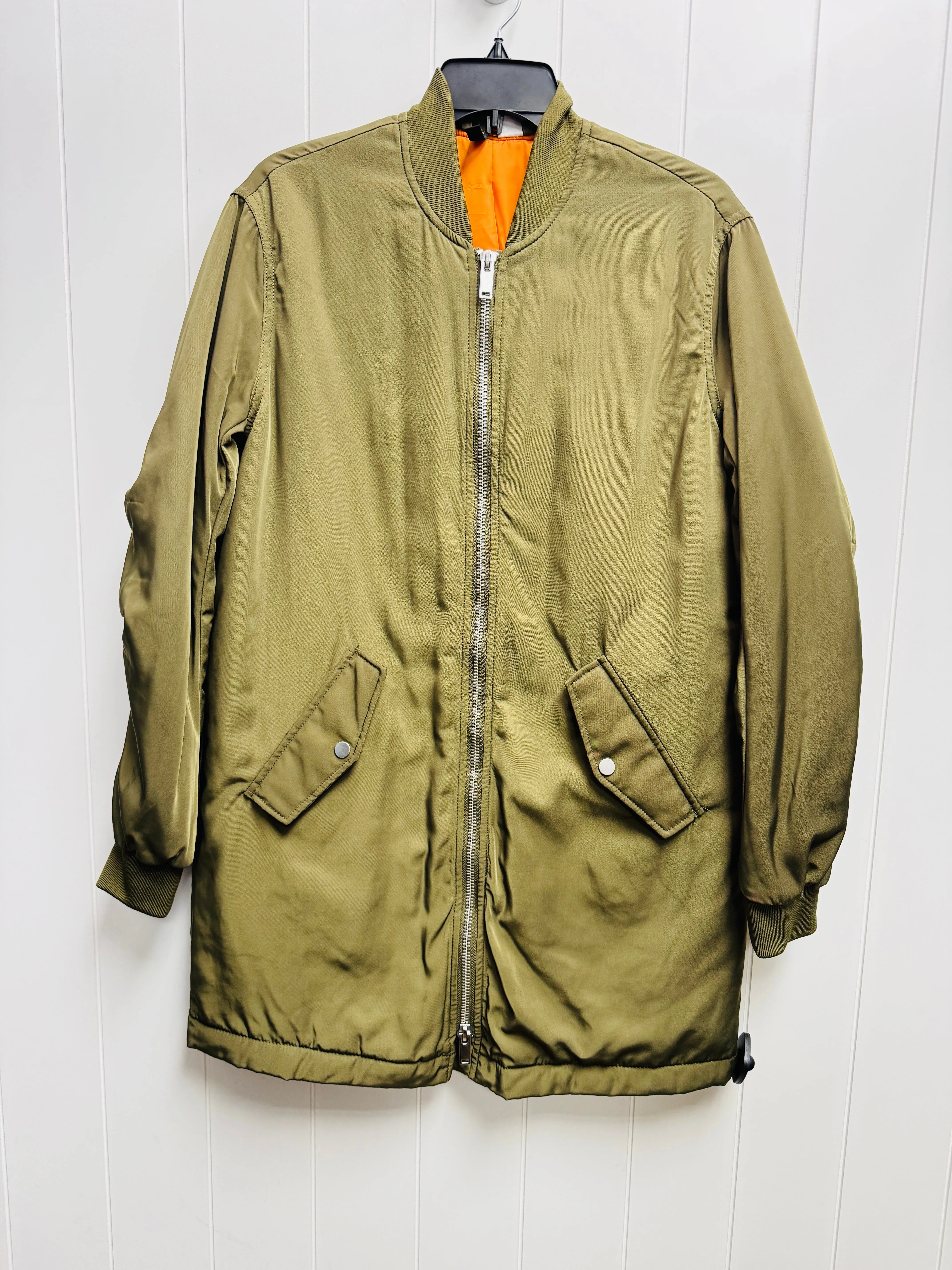 Coat Trench Coat By Divided In Green, Size: S