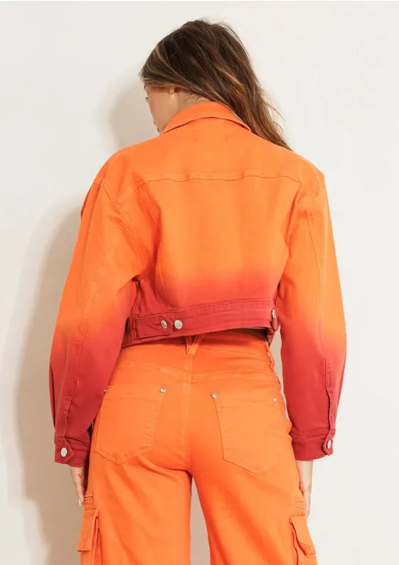 Color Palette Denim Jacket - Orange