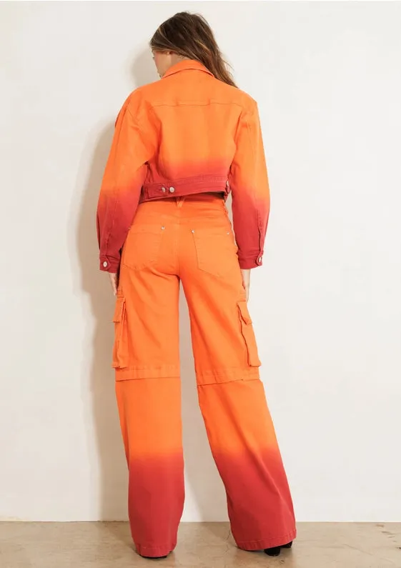 Color Palette Denim Jacket - Orange
