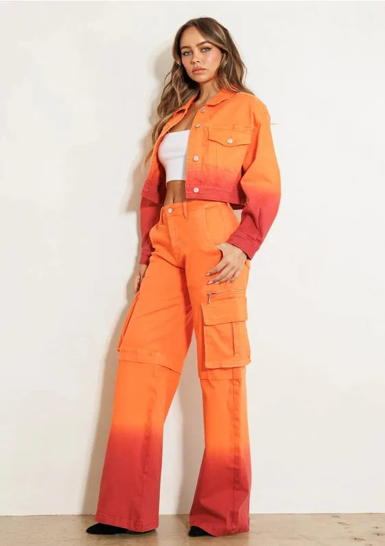 Color Palette Denim Jacket - Orange