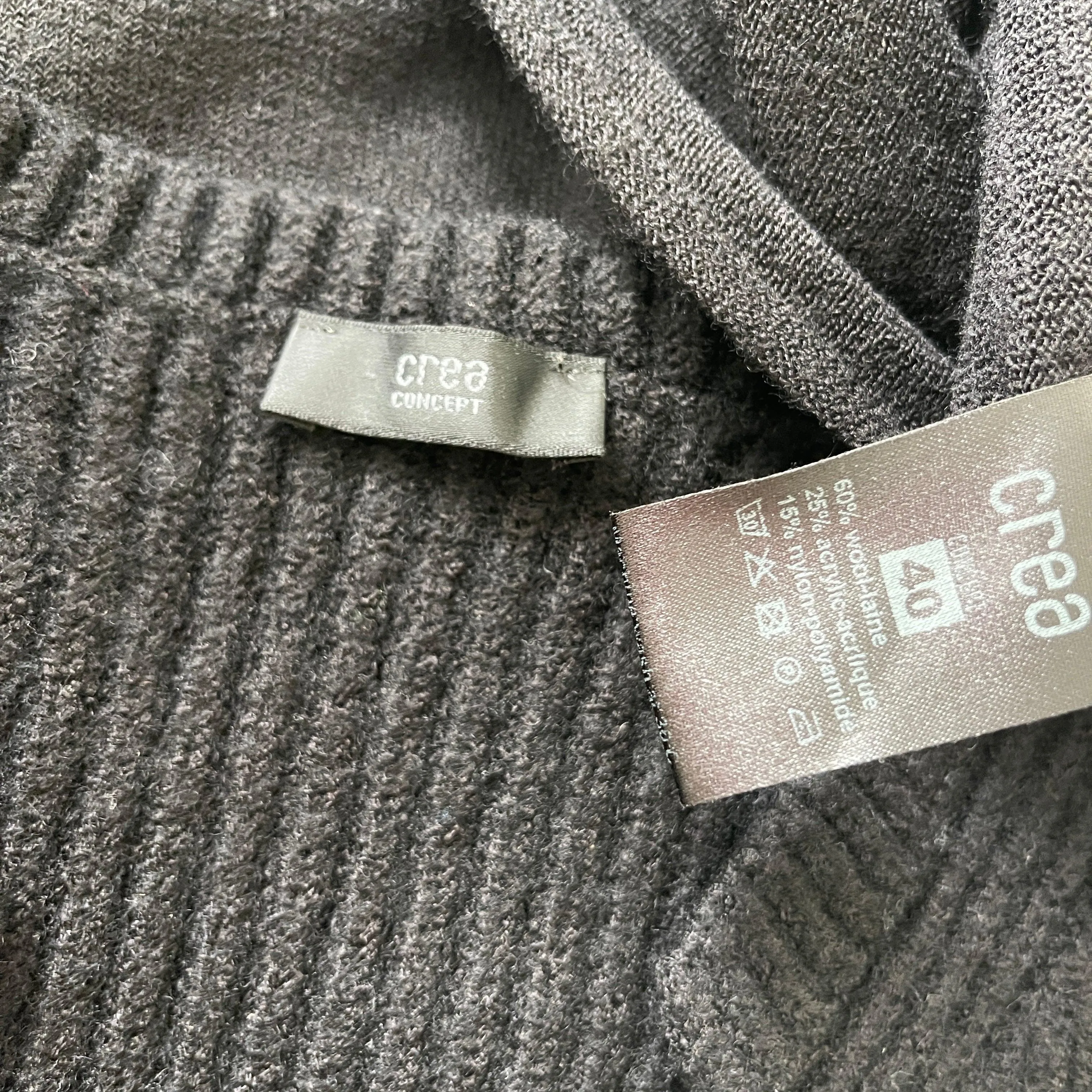 CREA CONCEPT Wool Tunic Mini Dress