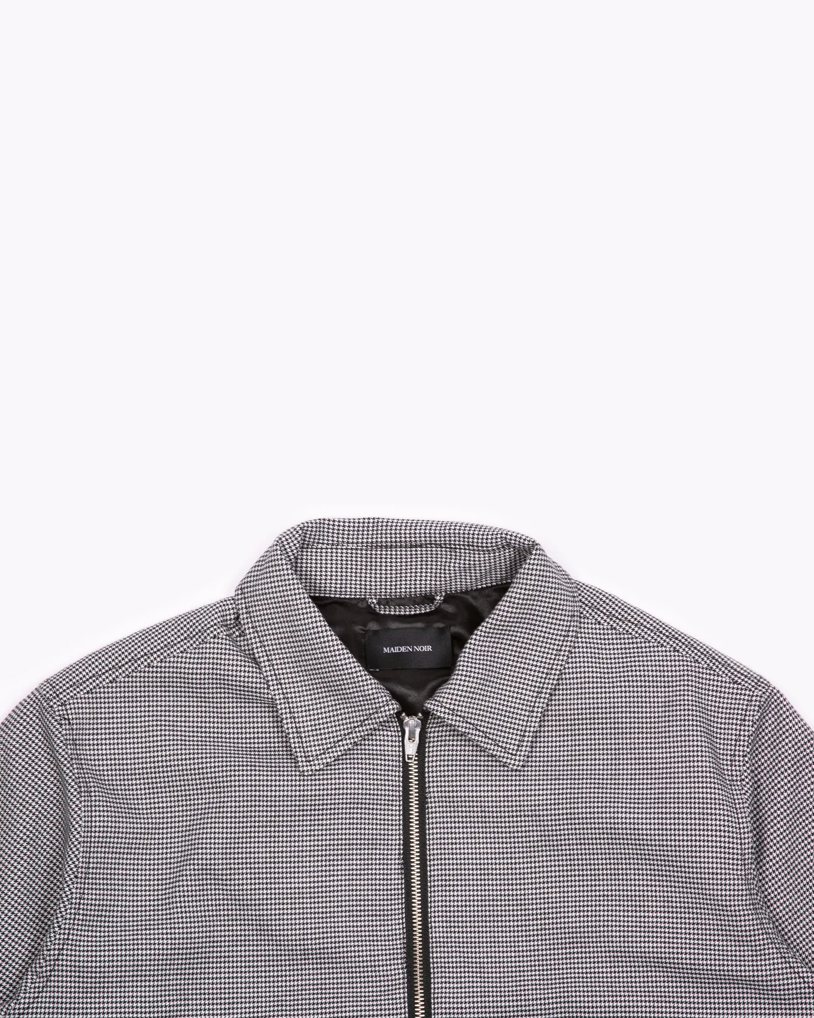 Crop Harrington Jacket - Houndstooth