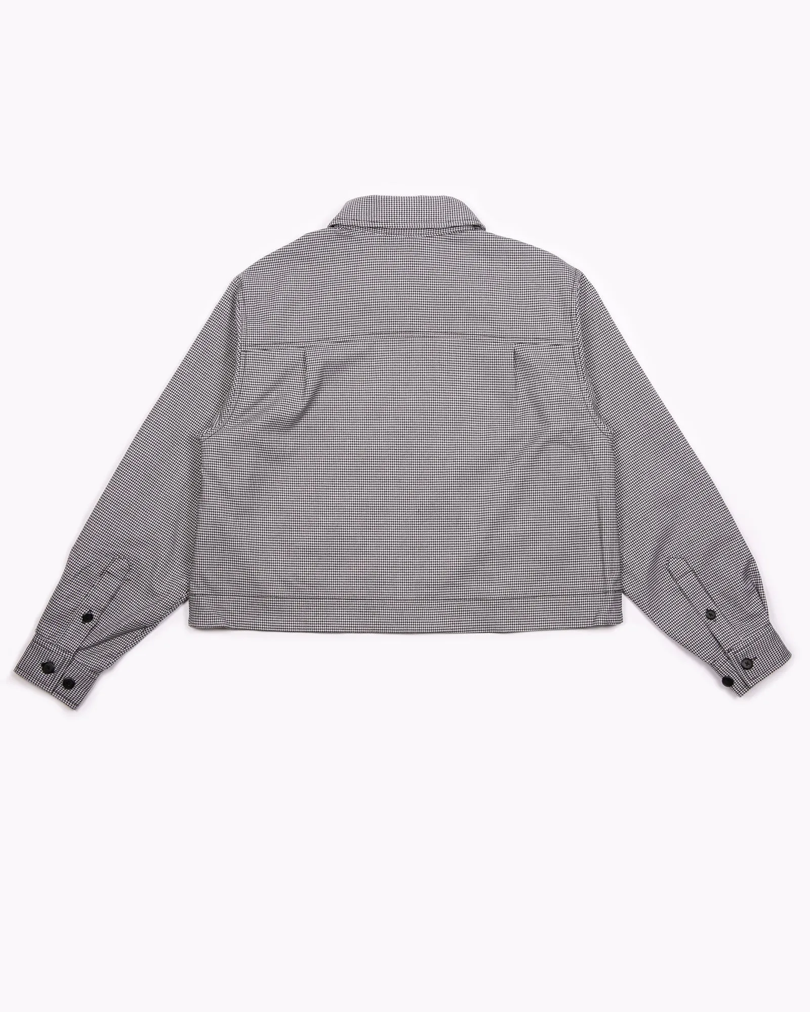 Crop Harrington Jacket - Houndstooth