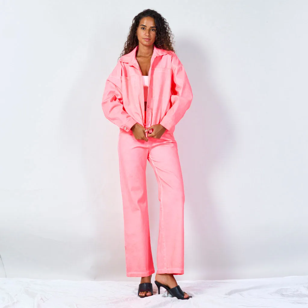 Cropped button-up jacket wholesale