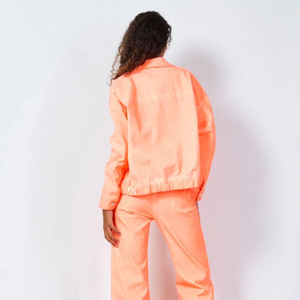 Cropped button-up jacket wholesale