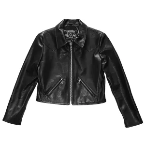 CROPPED JOHNNIE JACKET (LIGHTWEIGHT COWHIDE)