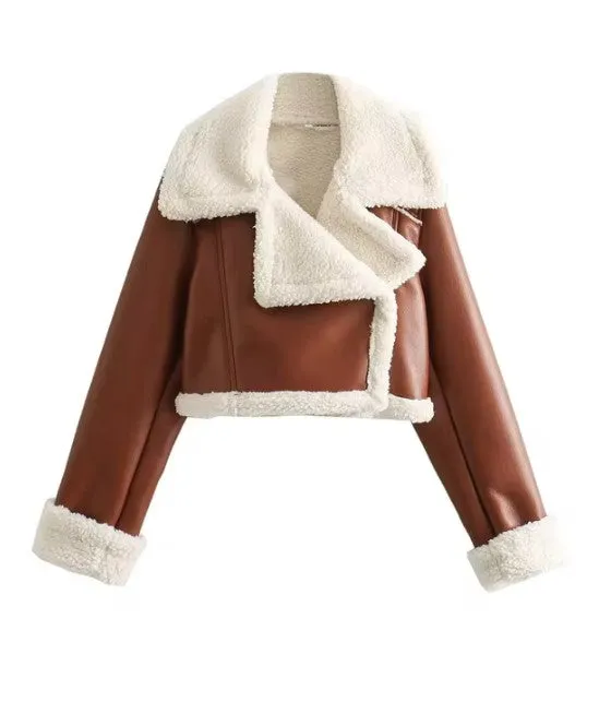 Cropped Leather Jacket
