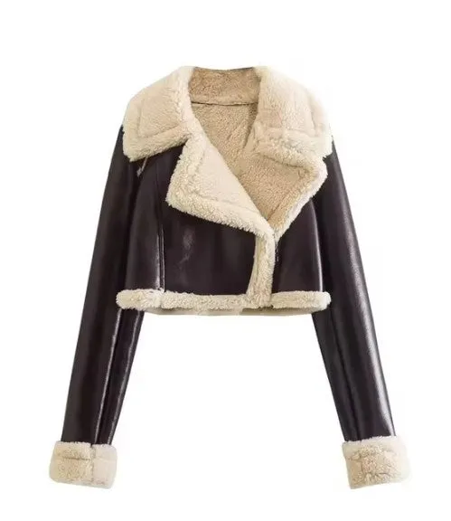 Cropped Leather Jacket