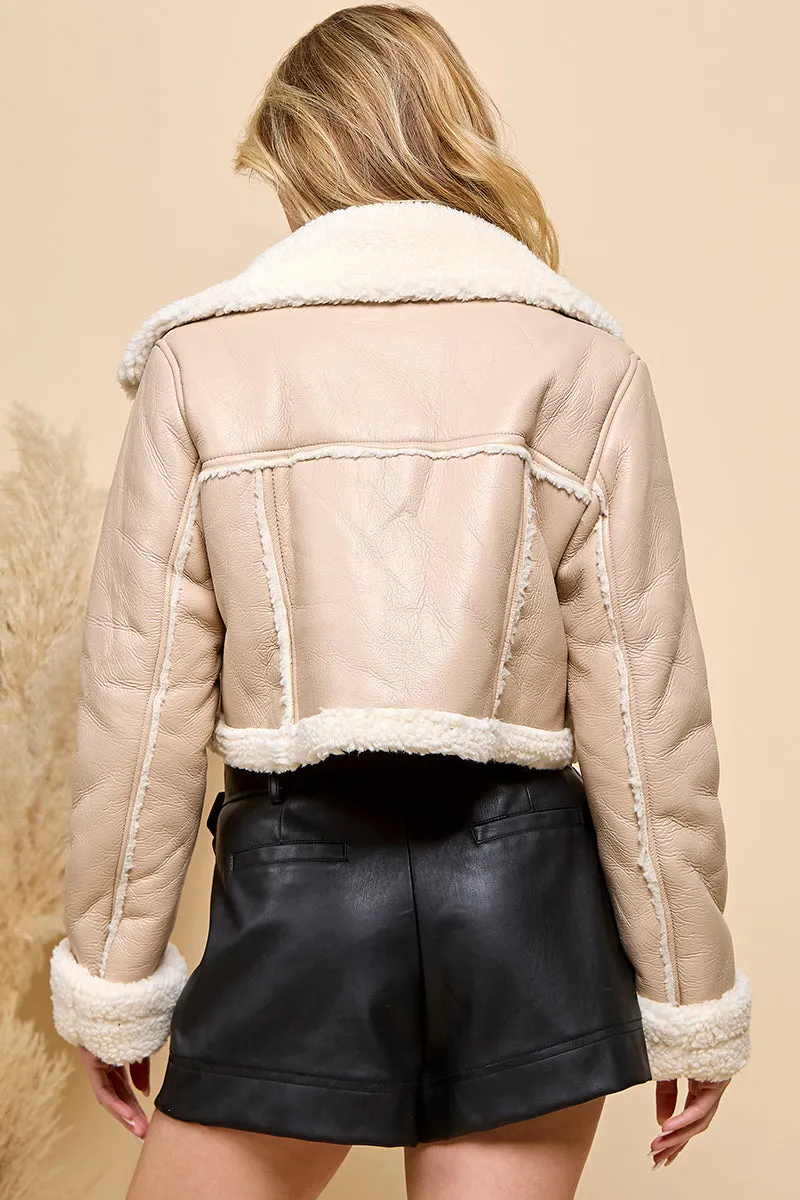 Cropped Leather Jacket