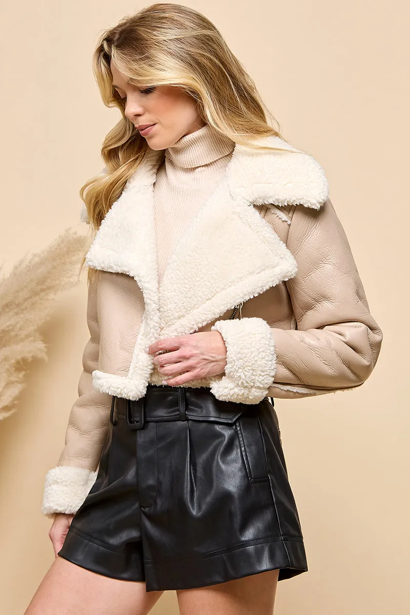 Cropped Leather Jacket