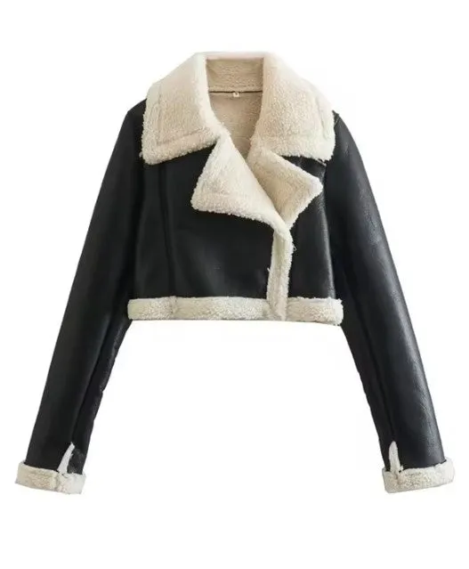 Cropped Leather Jacket