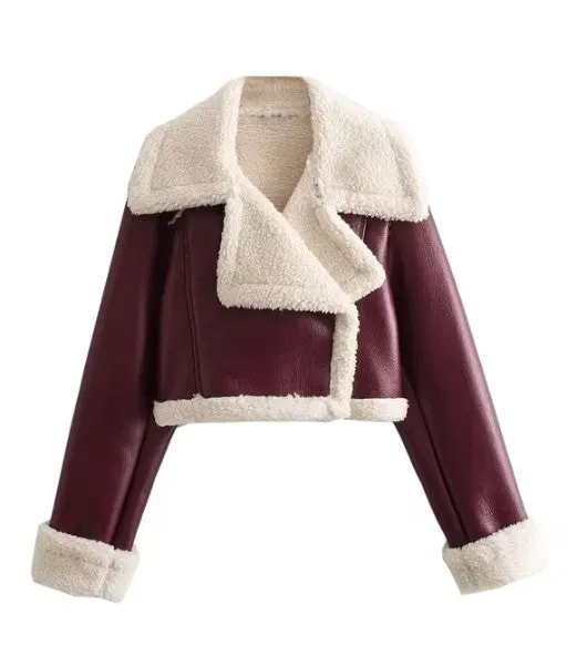Cropped Leather Jacket