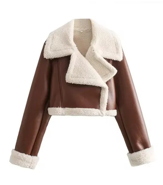 Cropped Leather Jacket