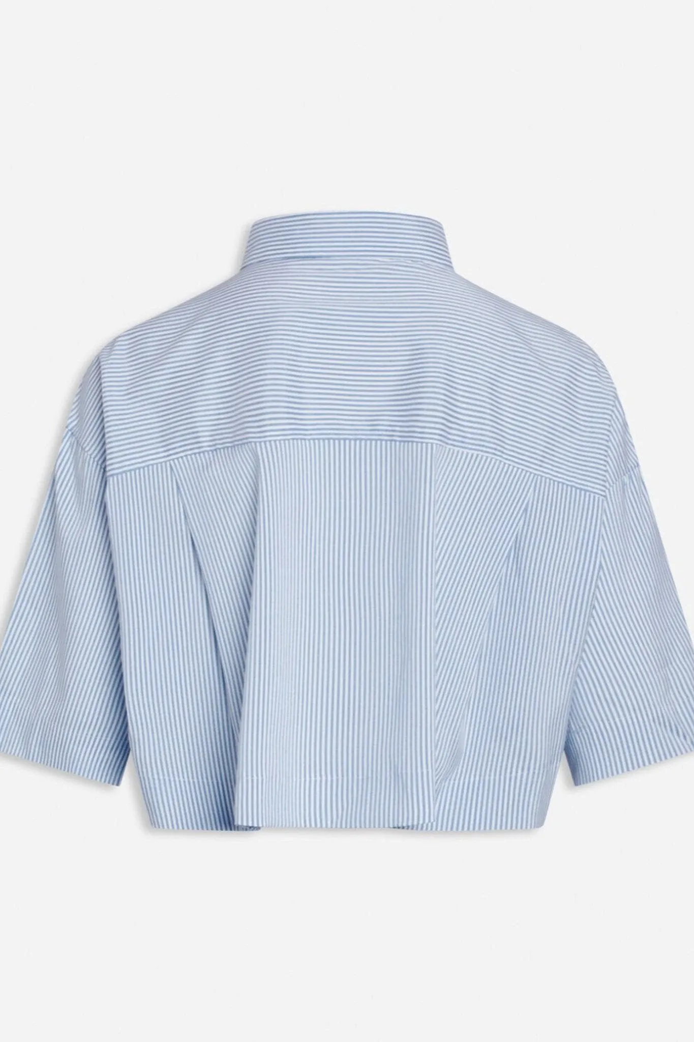 Cropped skjorte - Blå