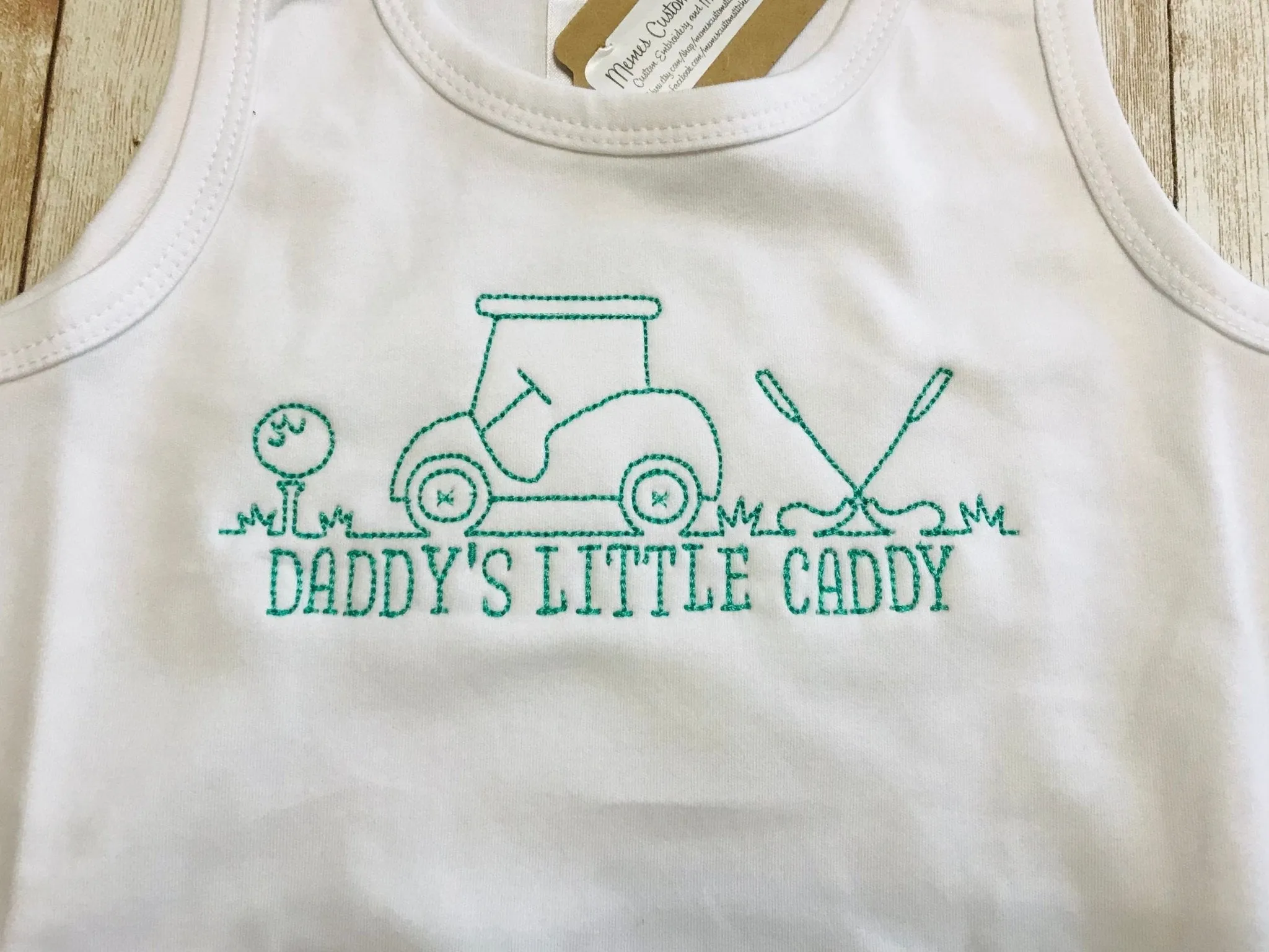 Daddys Little Golf Caddy  Baby Romper Sunsuit  Gift